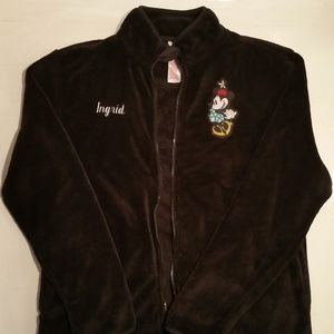 DISNEY STORE Minnie Mouse Large Zip Sweater